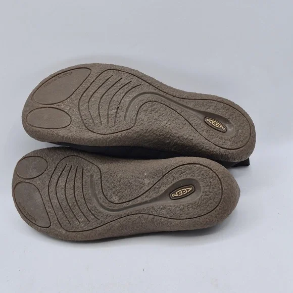 KEEN.CUSH Slippers Shoes Mens Size 10 Black Quilted Faux Fur Slip-On Lined - Picture 8 of 10